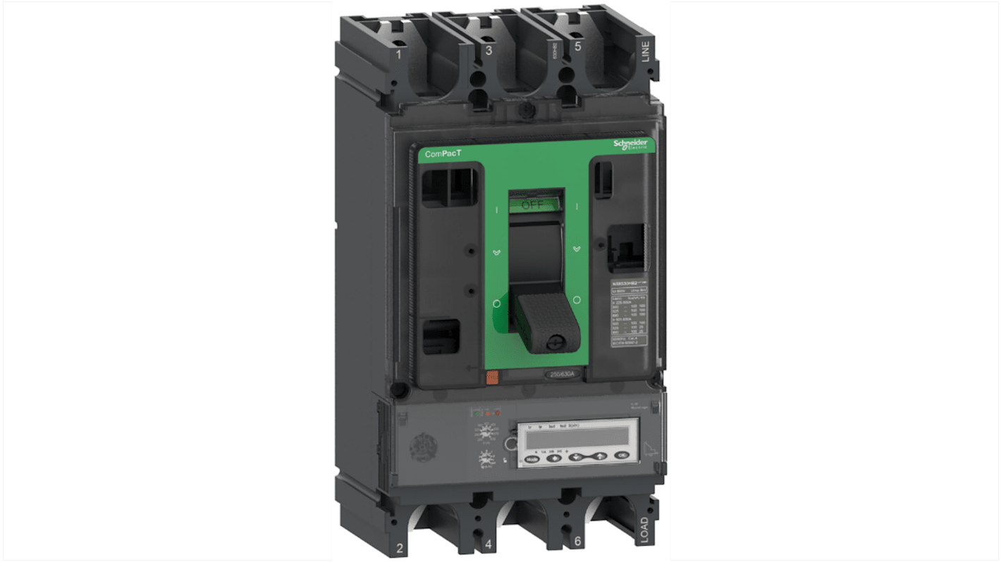 Schneider Electric, ComPacT MCCB 3P 400A, Fixed Mount