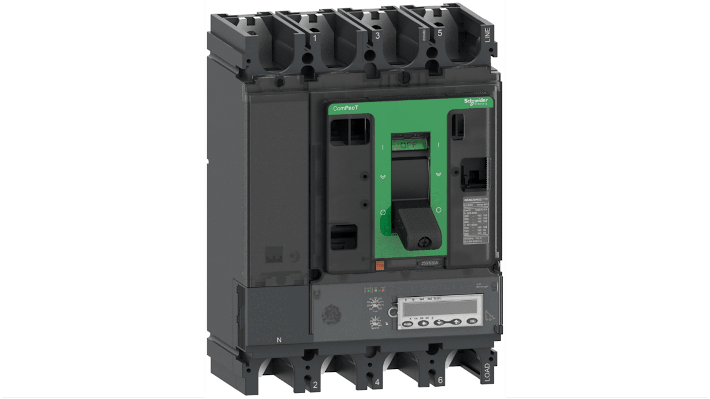 Schneider Electric, ComPacT MCCB 4P 400A, Fixed Mount