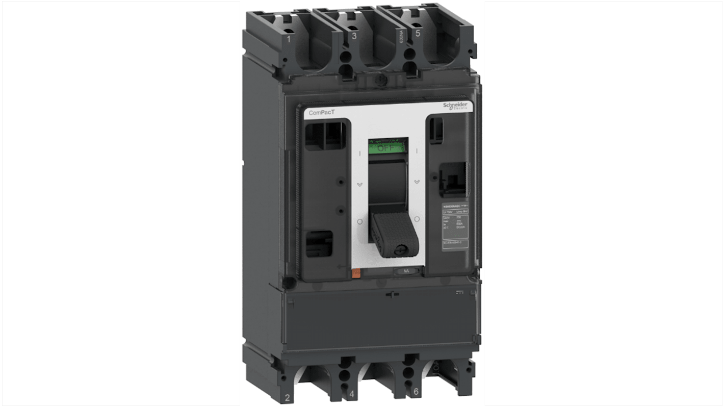 Sezionatore con interruttore Schneider Electric C633630DS Integrato, 3 ComPacT di nuova generazione NSX630NA