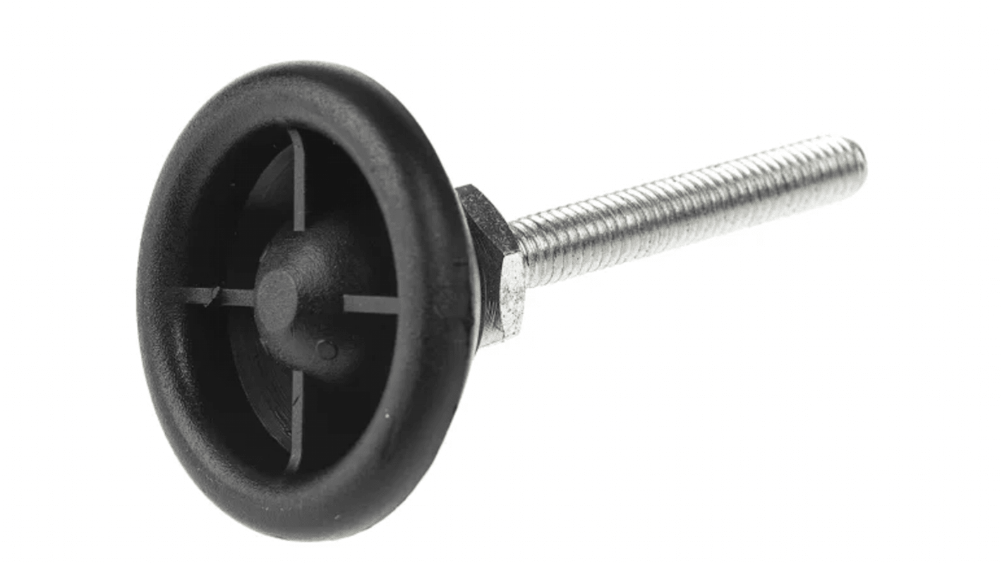 Nu-Tech Engineering Verstellbarer Fuß M6mm bis 300kg Nivellierung x 40mm / PA-verstärktes Nylon