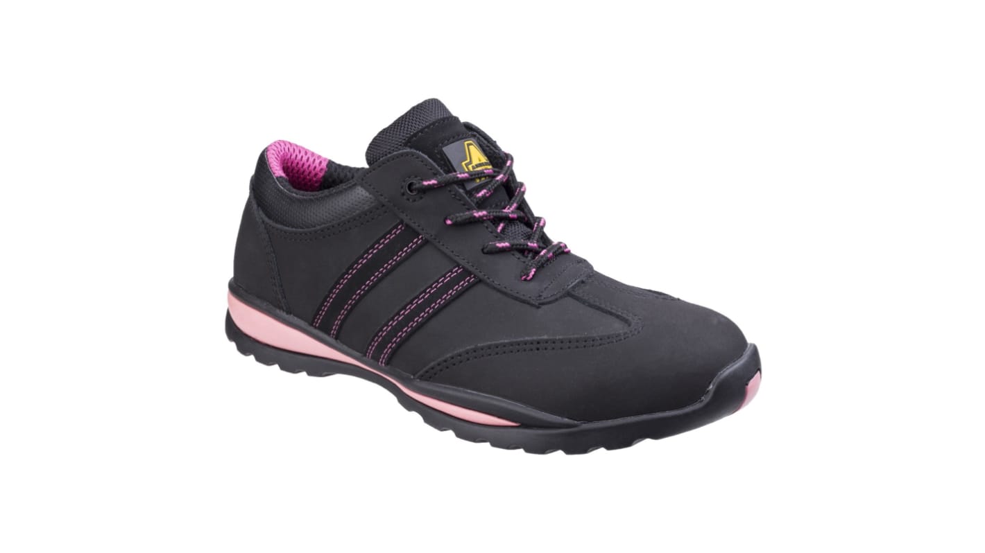 Amblers FS47 Women's Black Toe Capped Safety Shoes, UK 4, EU 37