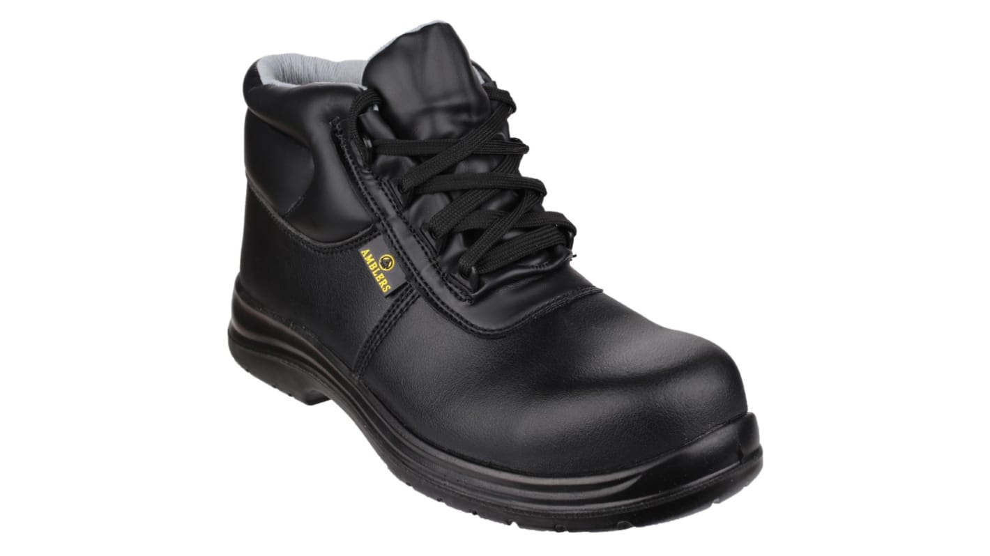 Amblers FS663 Black ESD Safe Metal Toe Capped Unisex Safety Boots, UK 4, EU 37