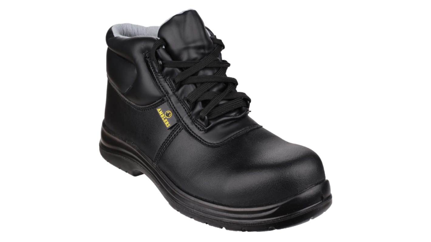Amblers FS663 Black ESD Safe Metal Toe Capped Unisex Safety Boots, UK 5, EU 38