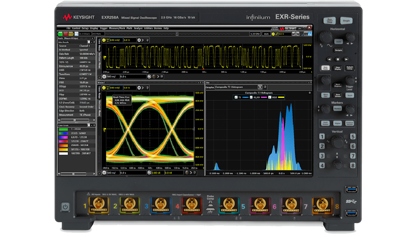 Oscilloscope Oscilloscope numérique d'établi Keysight série EXR, 1 → 6GHz