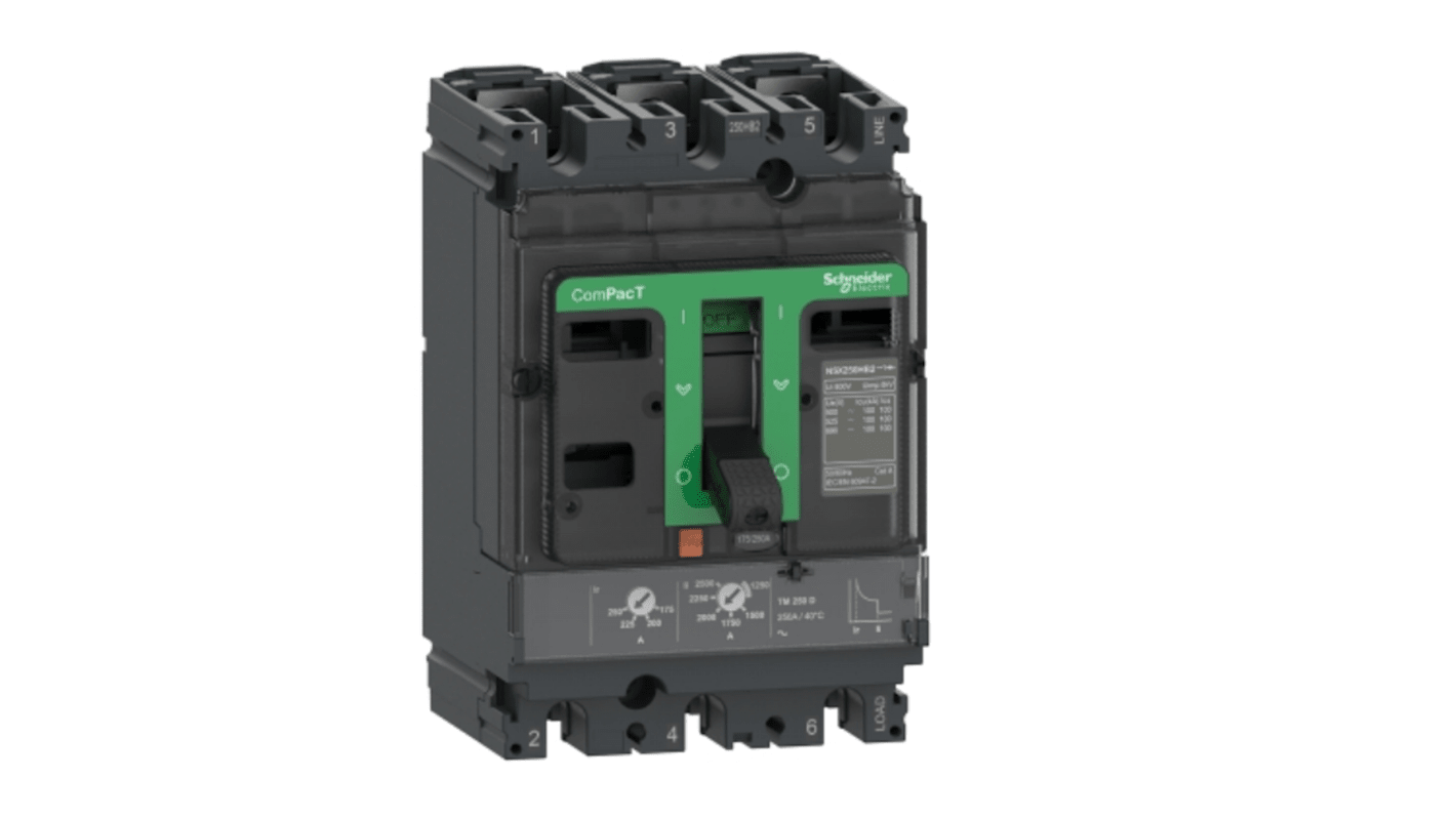 Disjoncteur Schneider Electric ComPacT 3 pôles, 16A, montage fixe