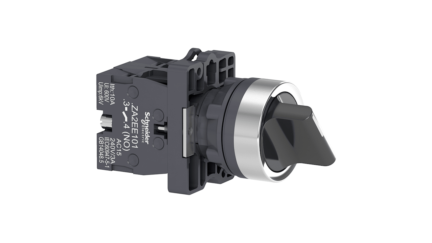 Schneider Electric - Easy Series Selector Switch - (2NO) 22mm Cutout Diameter, Illuminated 3 Positions