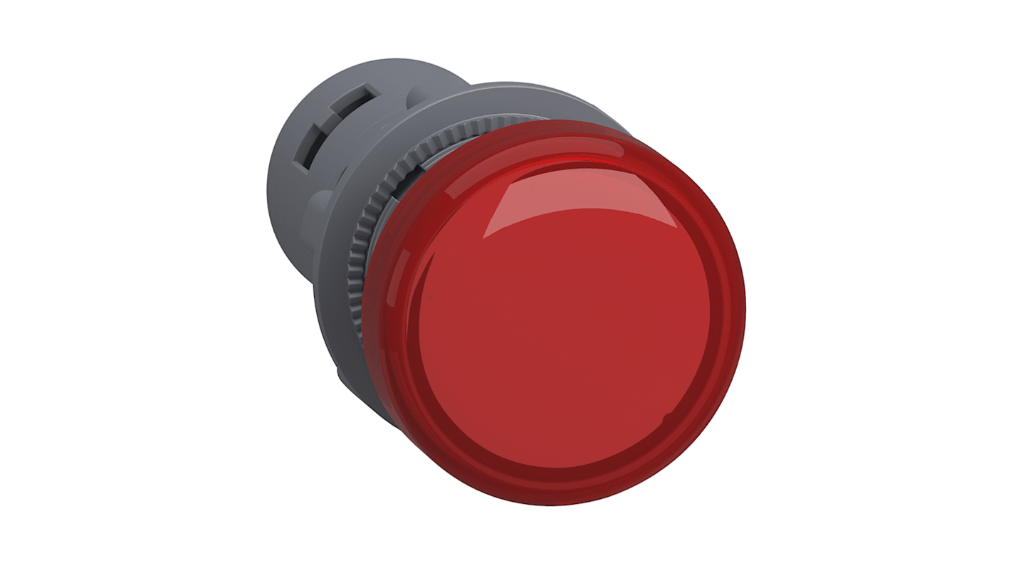 Schneider Electric - Easy Series, XA2, Panel Mount Red LED Pilot Light, 22mm Cutout, IP65, Round, 24V