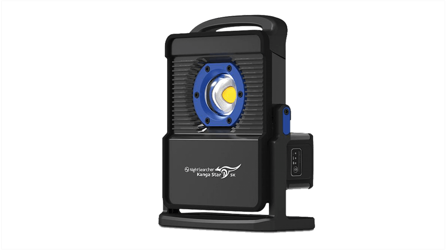 Nightsearcher NSKANGASTAR5K-A Rechargeable LED Work Light, Type G - British Plug, 240 V, IP65