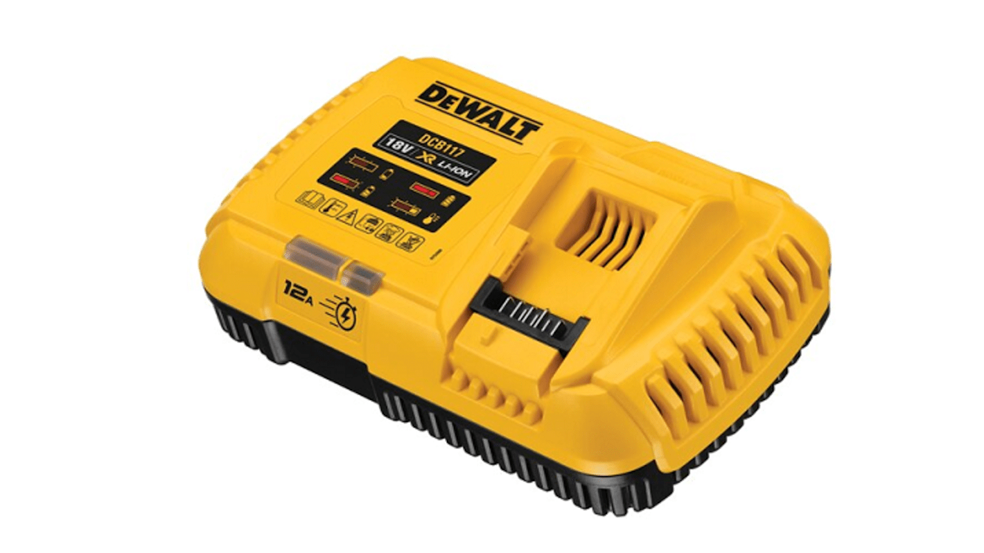 DeWALT DCB117-QW Power Tool Charger, 18/54V for use with 18V XR and 54V XR FLEXVOLT Batteries, Euro Plug