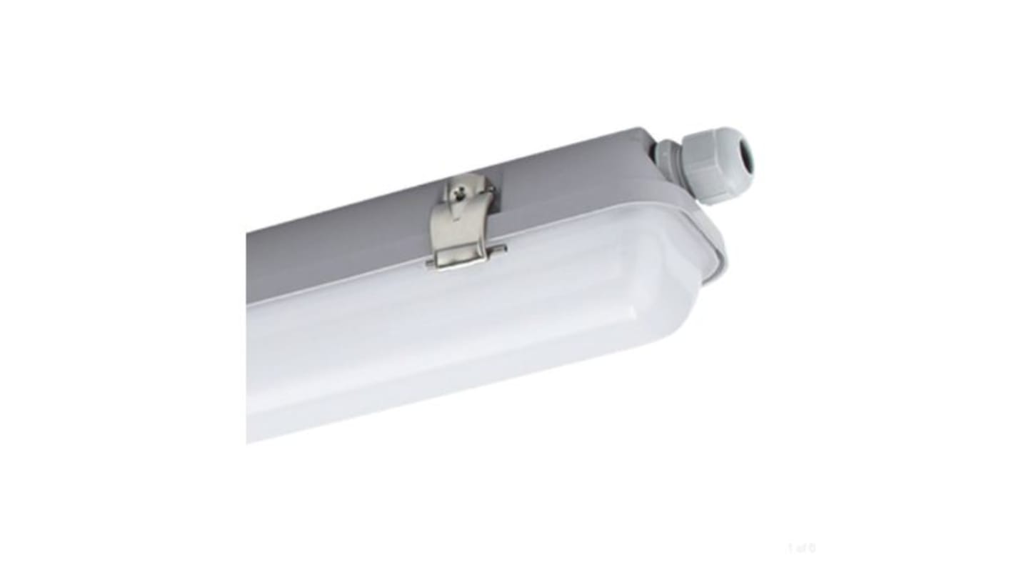 Plafoniera rettangolare PowerLED, 240 V c.a., 25 W tipo LED, L. 1,267 m, IP65