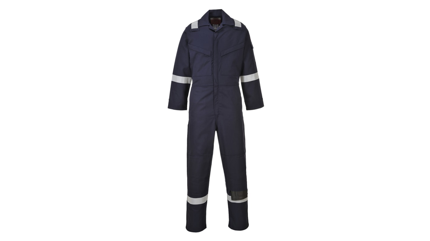 Portwest Warnschutz-Overalls, 4XL, Wiederverwendbar, , Marineblau, Antistatisch, Flammhemmend, Unisex