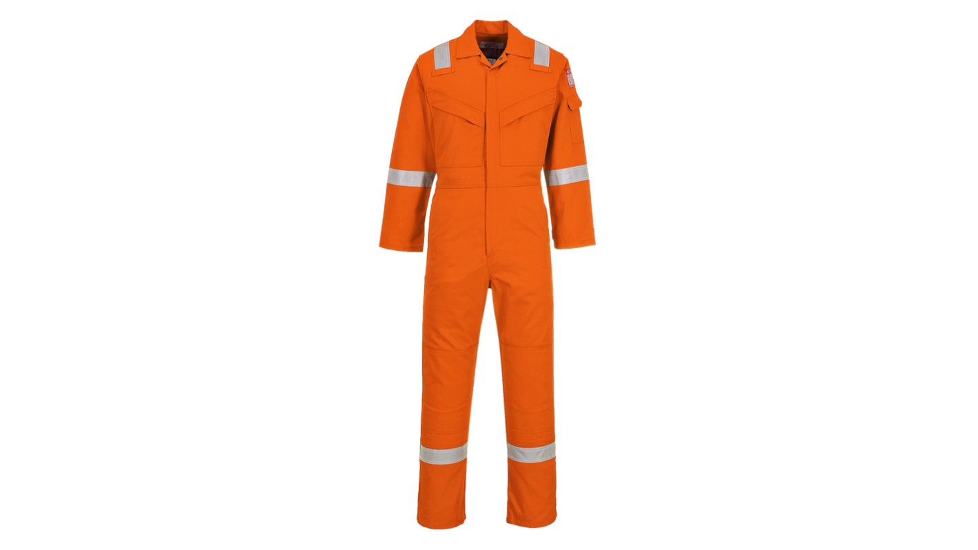 Portwest Warnschutz-Overalls, L, Wiederverwendbar, , Orange, Antistatisch, Flammhemmend