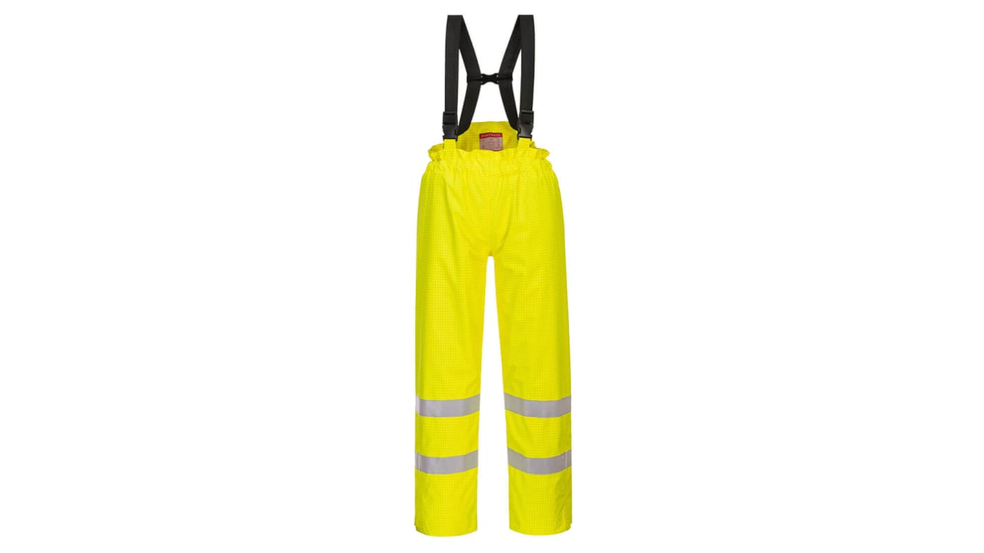 Pantaloni di col. Colore giallo Portwest S781 unisex, Ritardante la fiamma