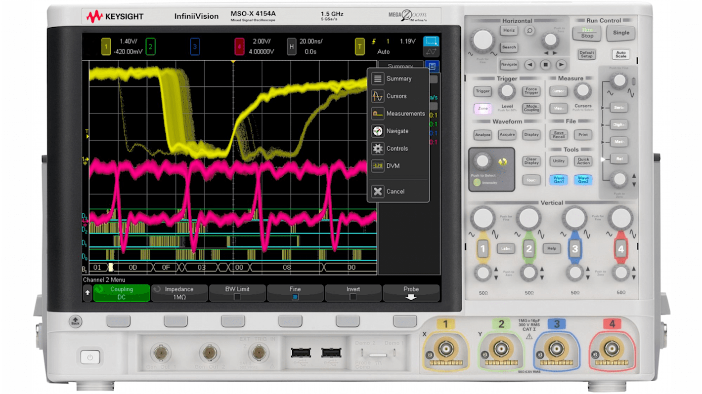 Oscilloscope De table Keysight série 4000 X, 200MHz