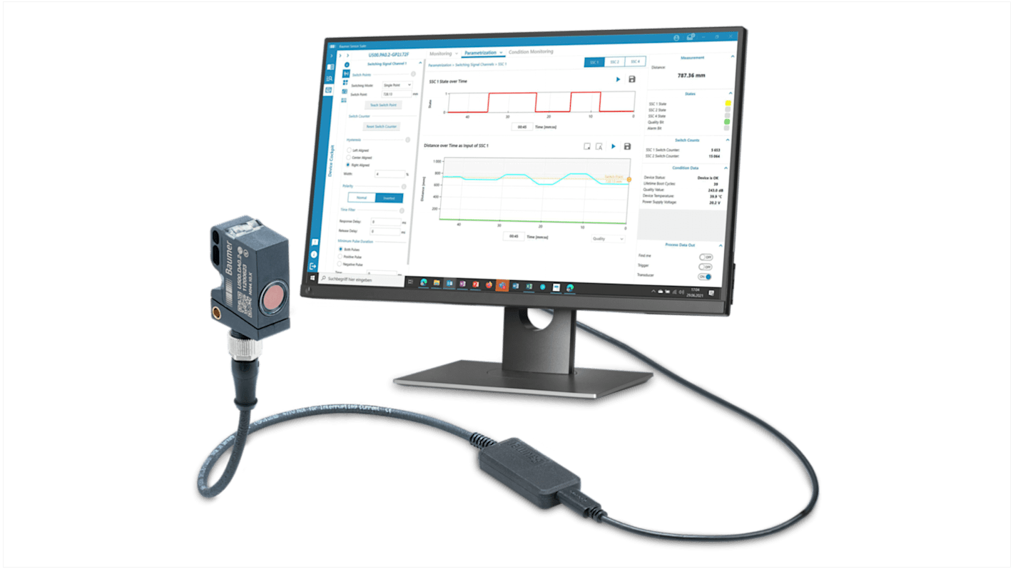 Baumer USBケーブル タイプ:IO-Linkマスタ Baumerセンサスイート RoHS USB-C IO-Link Master