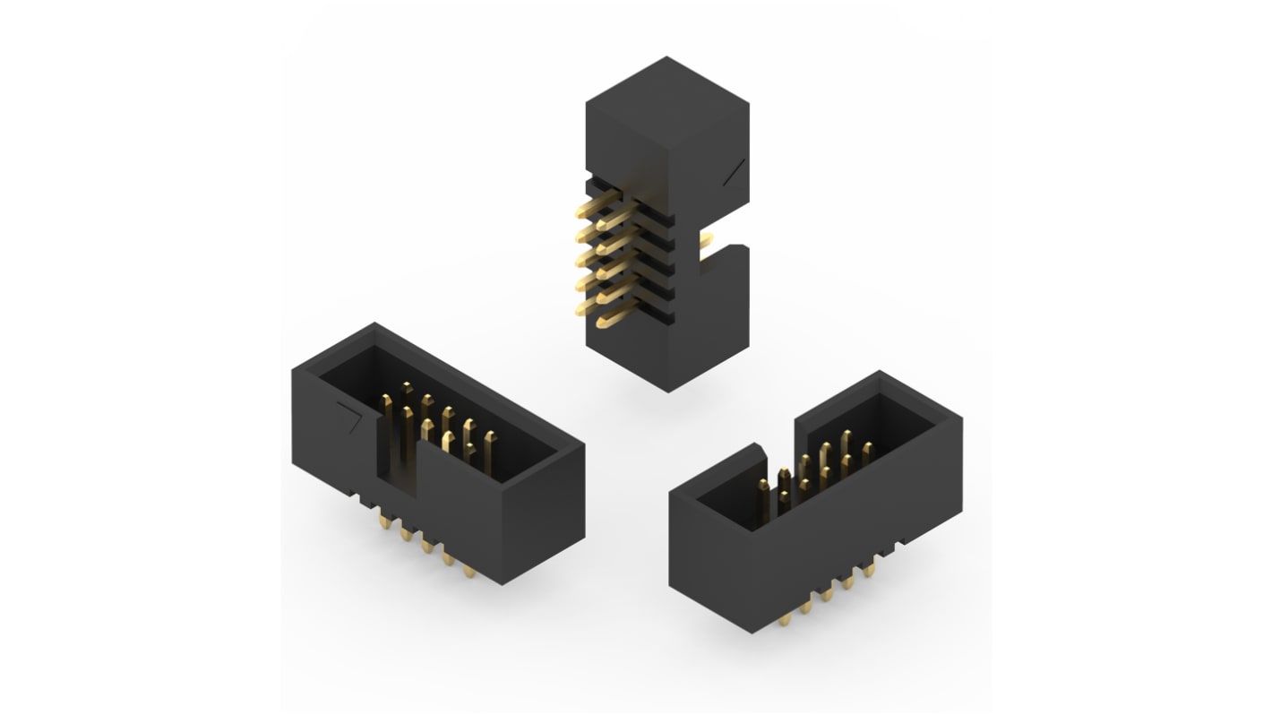 Wurth Elektronik WR-BHD Series Straight PCB Header, 10 Contact(s), 1.27mm Pitch, 2 Row(s), Shrouded