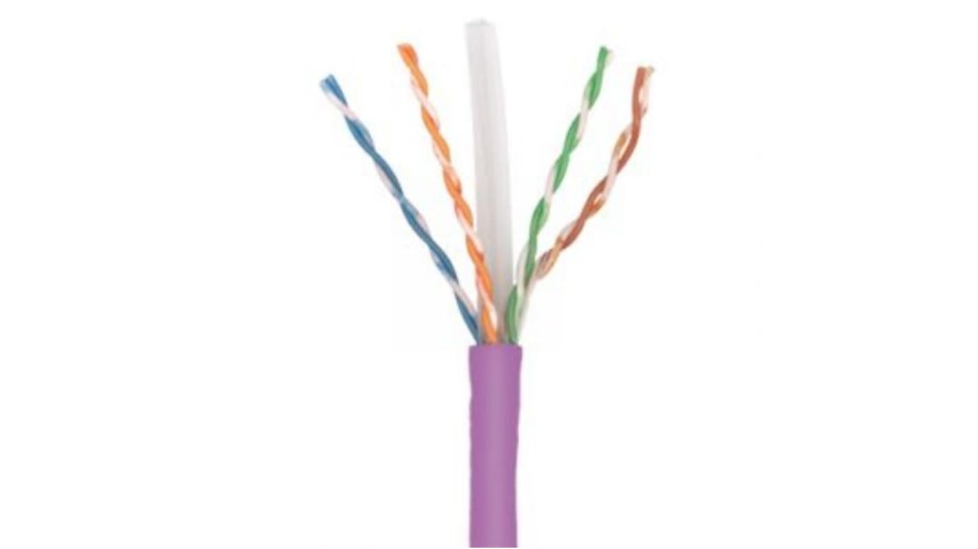 Cable Ethernet Cat6 U/UTP Molex Premise Networks de color Morado, long. 305m