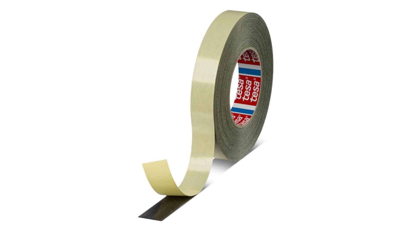 Tesa Double Sided Cloth Tape, 0.19mm Thick, Cloth Backing, 25mm x 50m