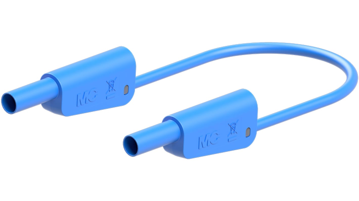 Cable de prueba Staubli de color Azul, Conector, 1kV, 32A, 1m