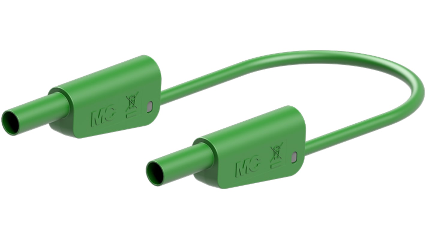 Cable de prueba Staubli de color Verde, Conector, 1kV, 32A, 1m