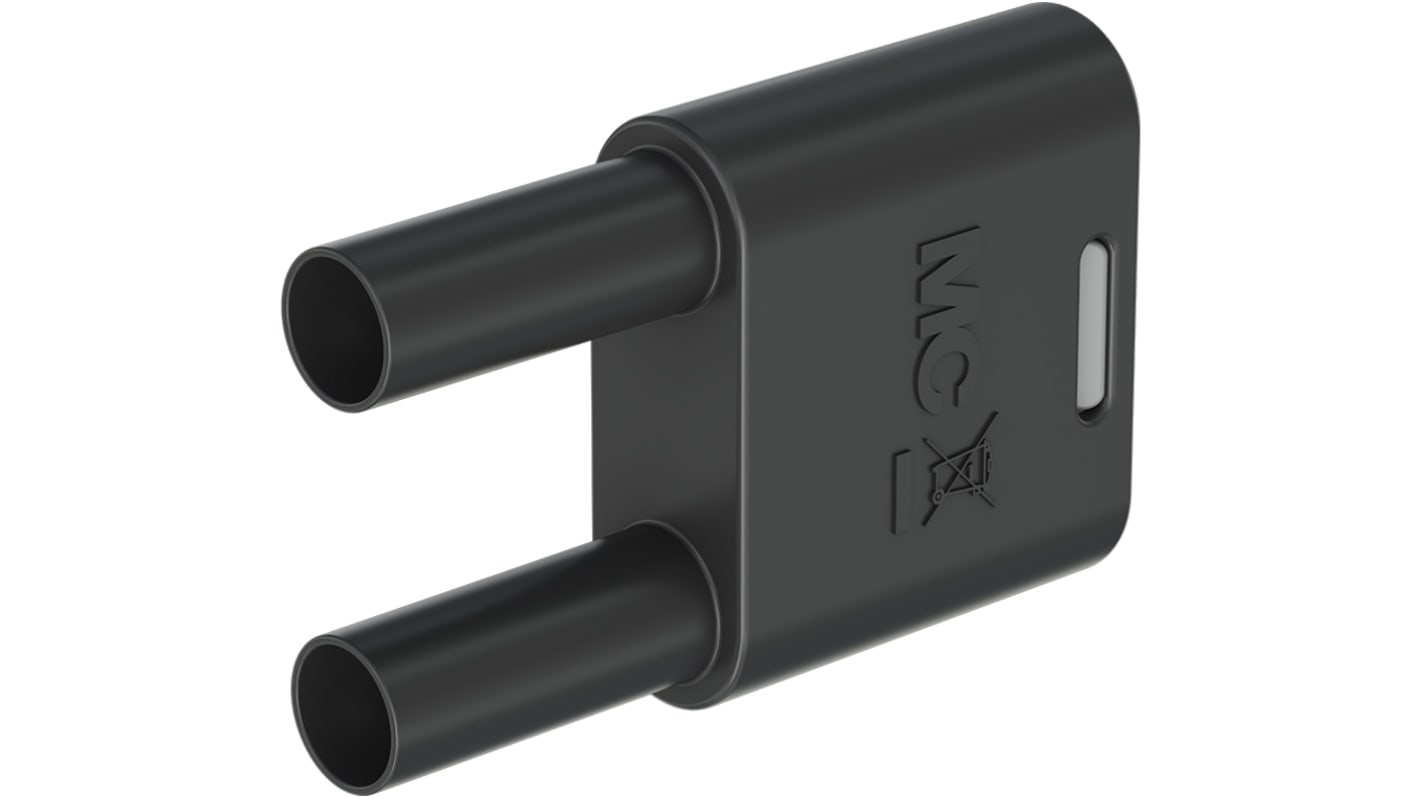 Conector macho para pruebas Macho, 32A, 1kV, Contacto Níquel, Negro