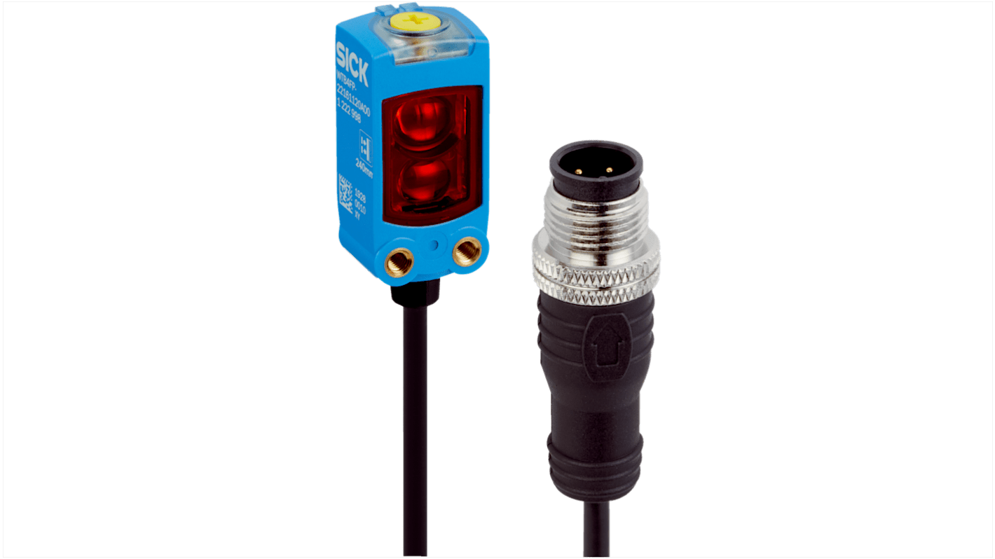 Sick Background Suppression Photoelectric Sensor, Miniature Sensor, 220 mm Detection Range IO-LINK