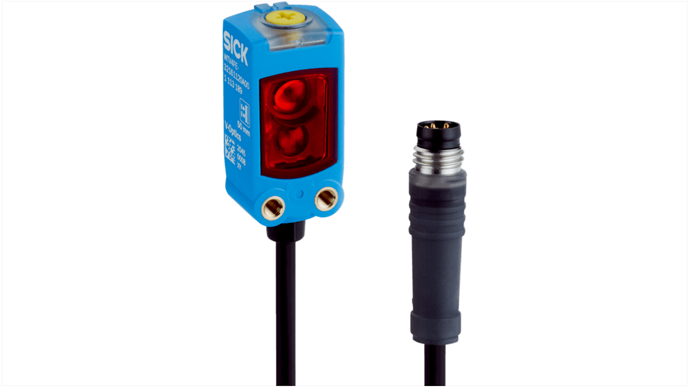 Sick Background Suppression Photoelectric Sensor, Miniature Sensor, 50 mm Detection Range