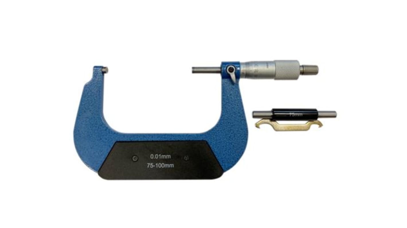 RS PRO, Mikrometer Außen-Messschraube Metrisch, 75mm bis 100mm / ±0,005 mm