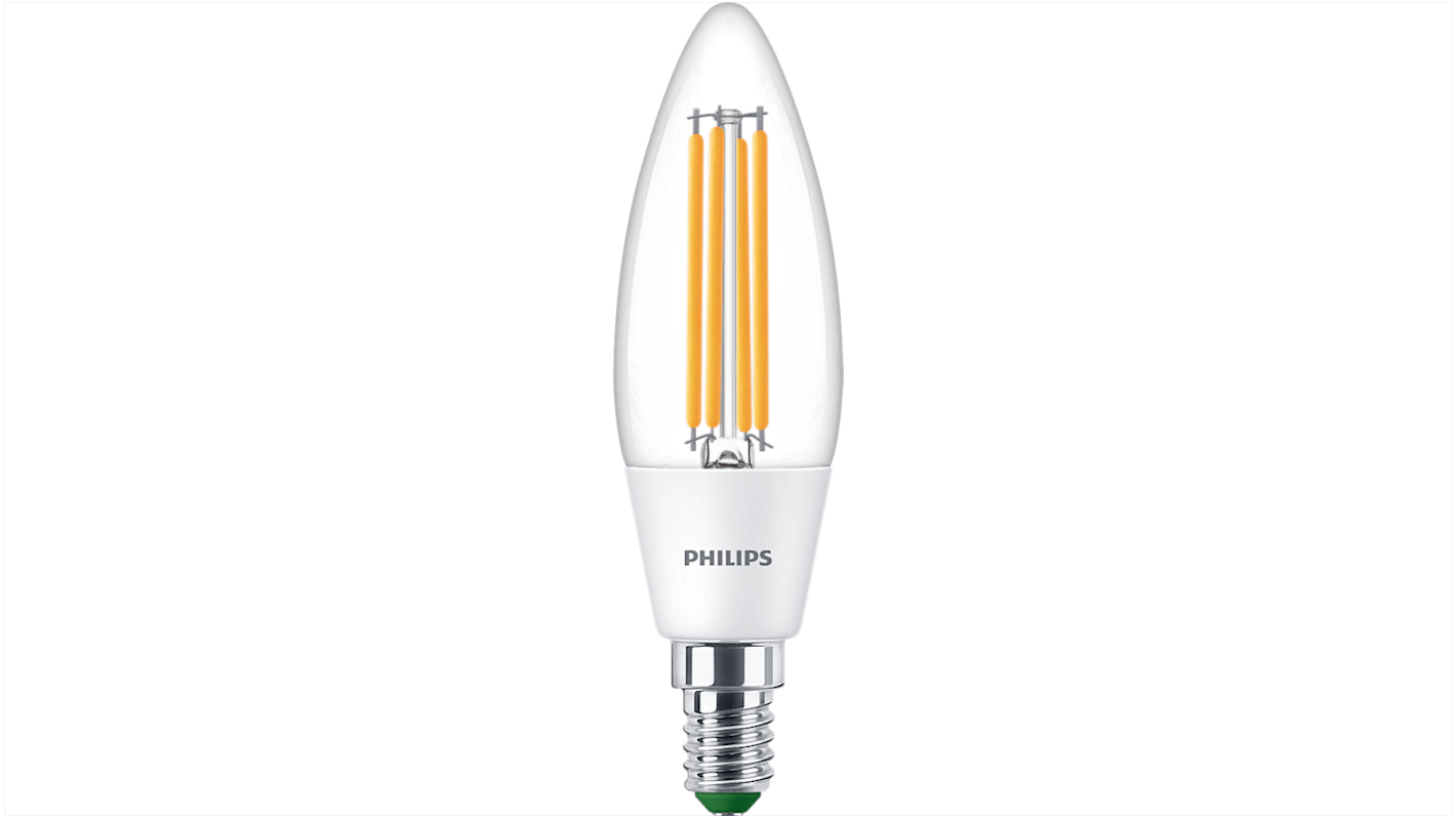 Lampe GLS à LED bougie E14 Philips, 2,3 W, 3000K, Blanc