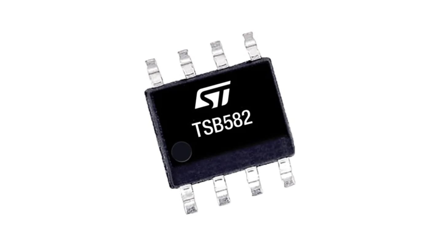 TSB582IDT STMicroelectronics, Dual Operational, Op Amp, RRO, 3.1MHz, 36 V, 8-Pin SO8