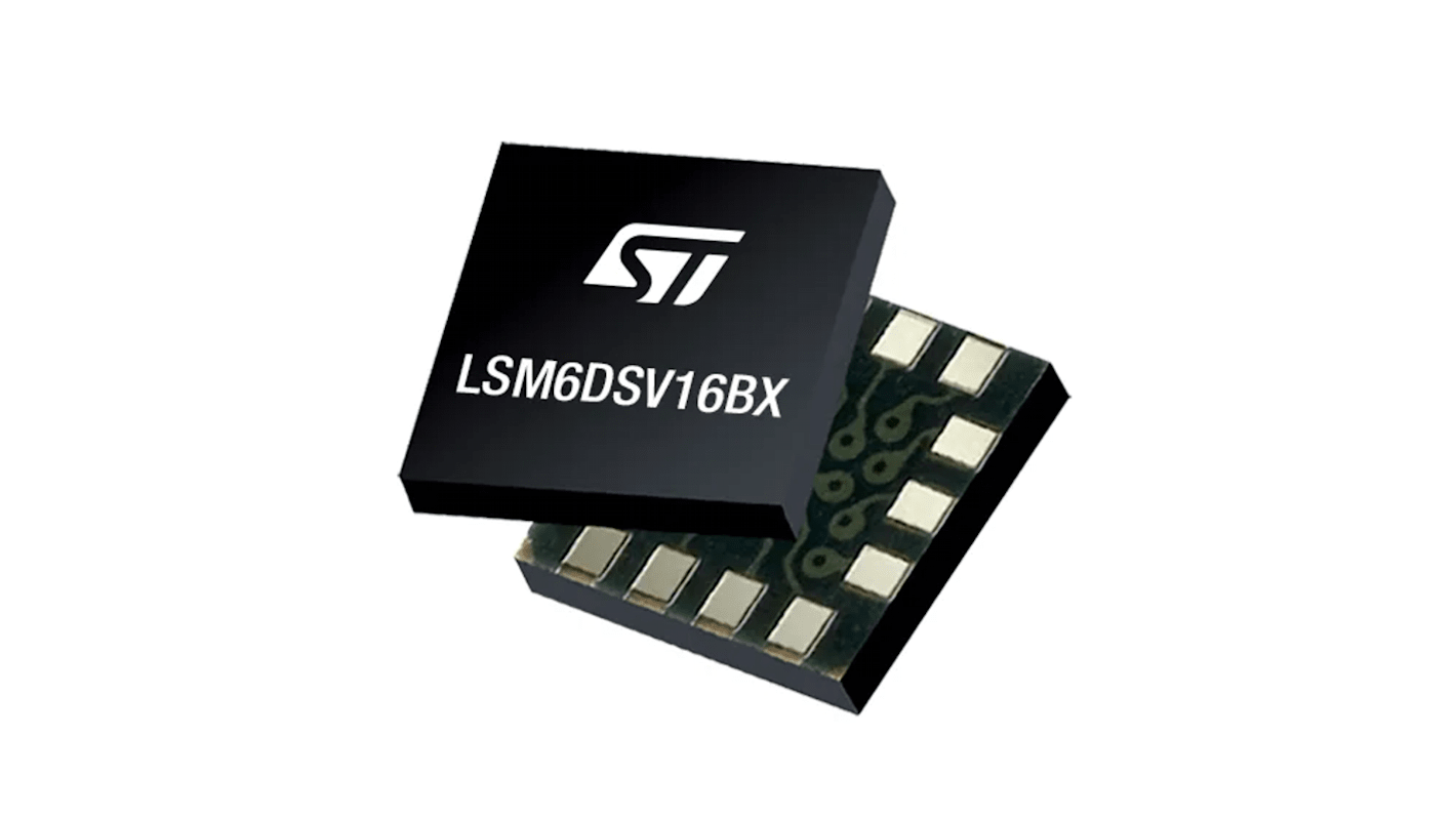 Gyorsulásmérő és giroszkóp, LSM6DSV16BXTR, 3-tengelyes, 14-tüskés, LGA-14L Gyorsulásmérő, Giroszkóp