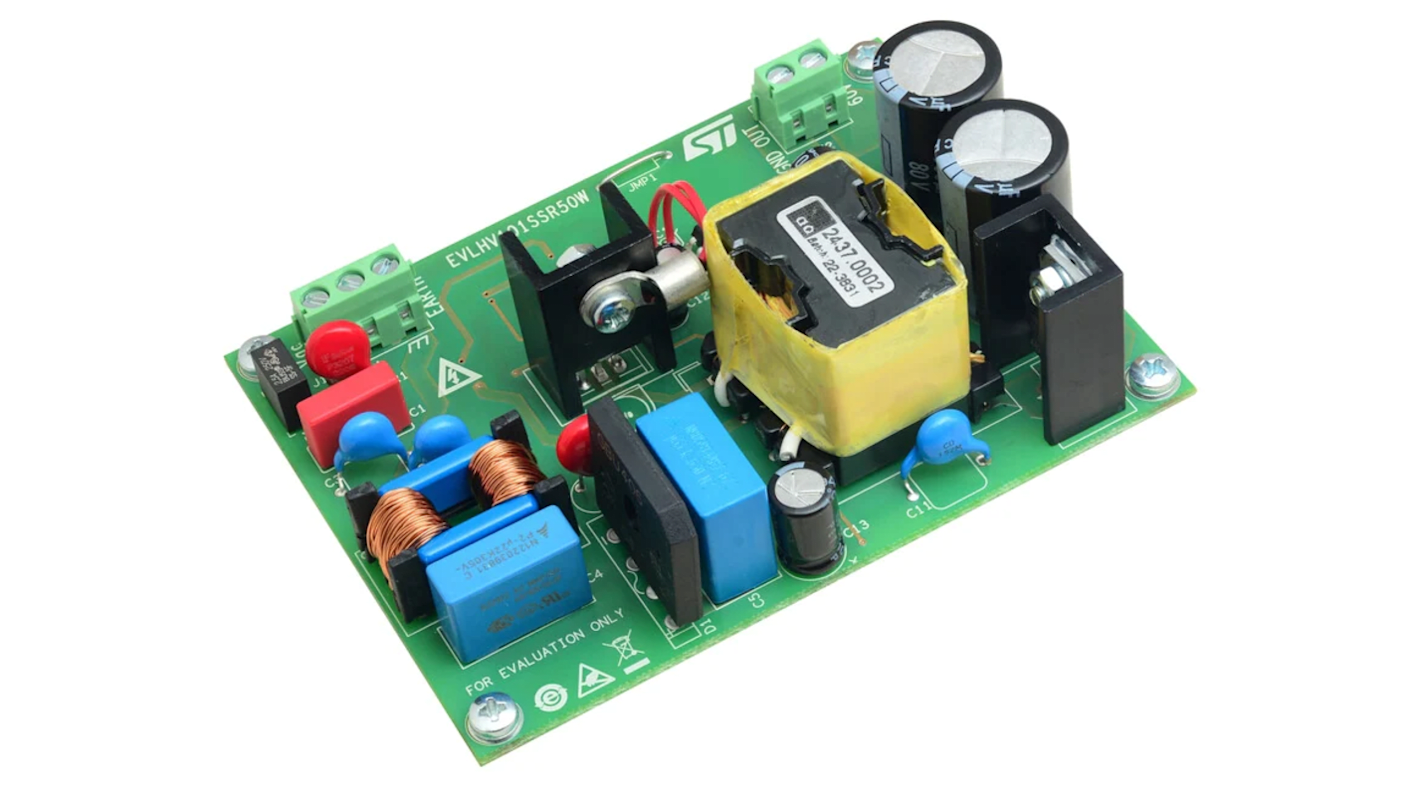 STMicroelectronics 50 W converter Evaluierungsplatine, ST EVLHV101SSR50W Stromversorgung