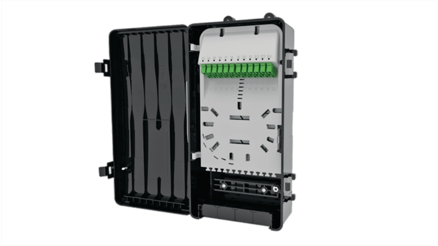 HellermannTyton Connectivity LWL-Rangierfeld LC für 24 Port Single Mode bestückt Gleiten