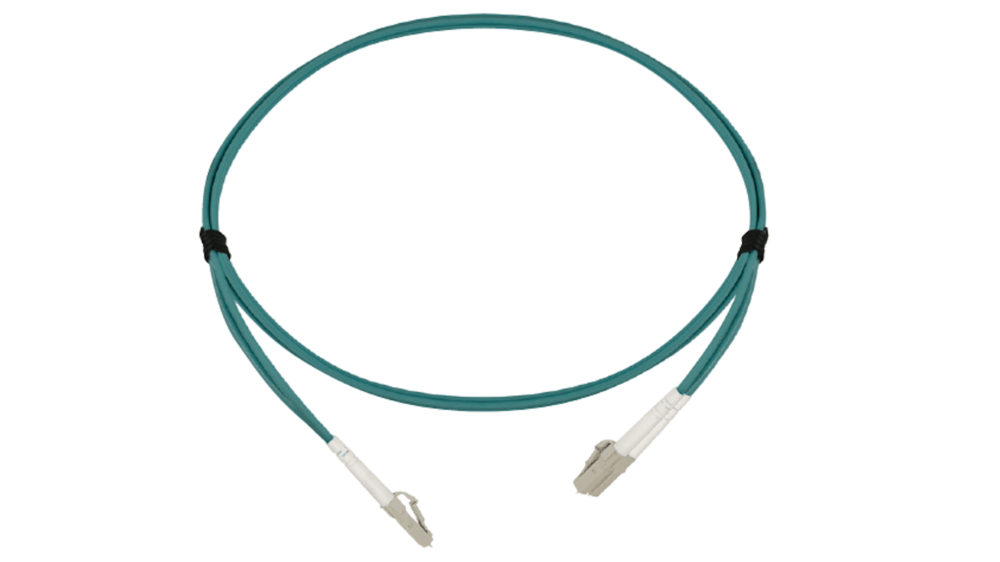 Câble fibre optique HellermannTyton Connectivity 1m Avec connecteur, Bidirectionnel, 2 fibres