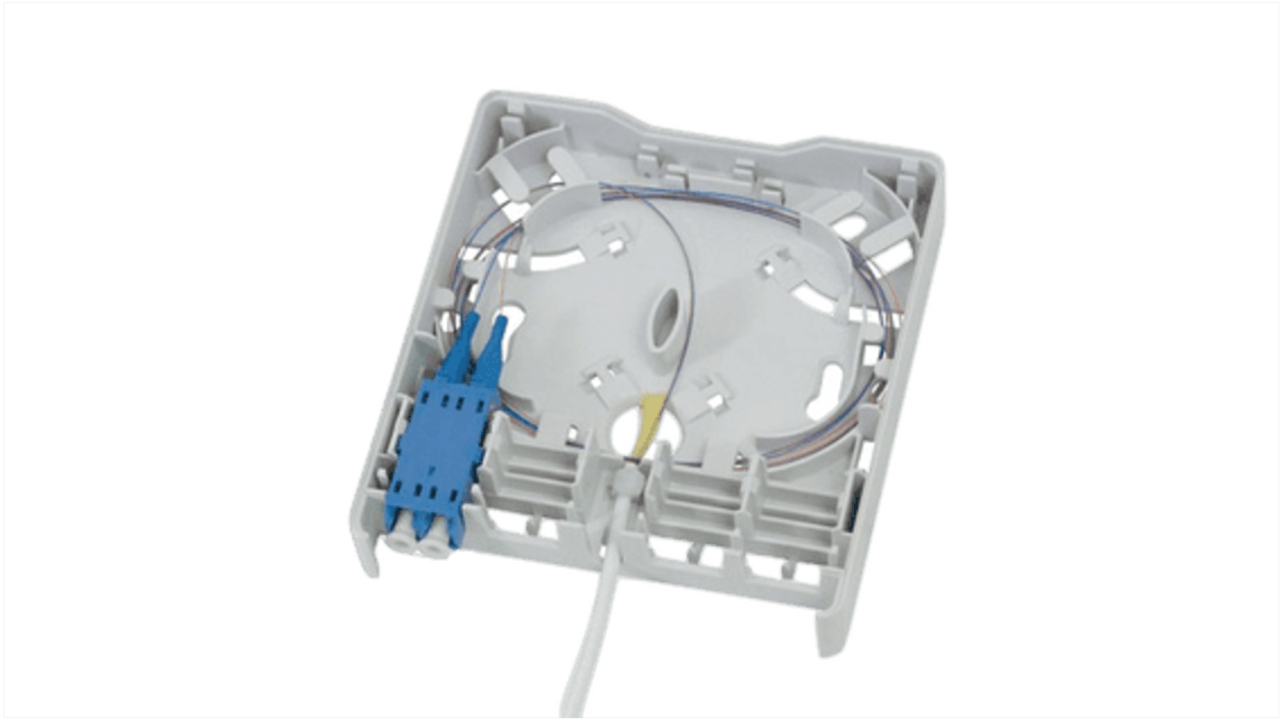 HellermannTyton Connectivity FWOA Wandsteckdose Geschirmt, 2 x Fibre 4-fach Auslass LC