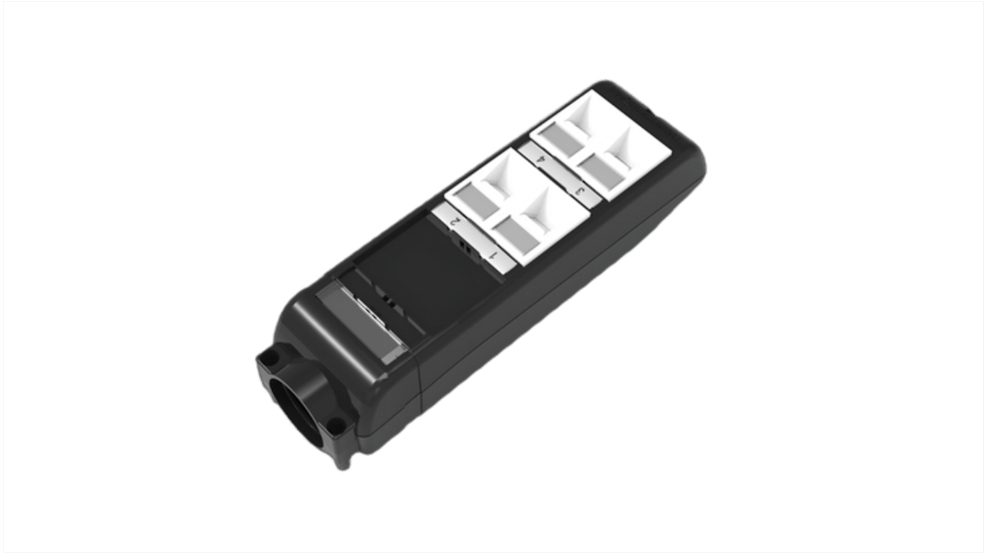 HellermannTyton Connectivity HT-POD Abgewinkelte Adapter Geschirmt, 6 x Cat.6 6-fach Auslass Abgewinkelt