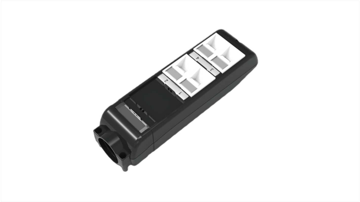 HellermannTyton HT-POD Series, Angled Cat6 4 Way Angled Adaptors,With Shielded Shield Type