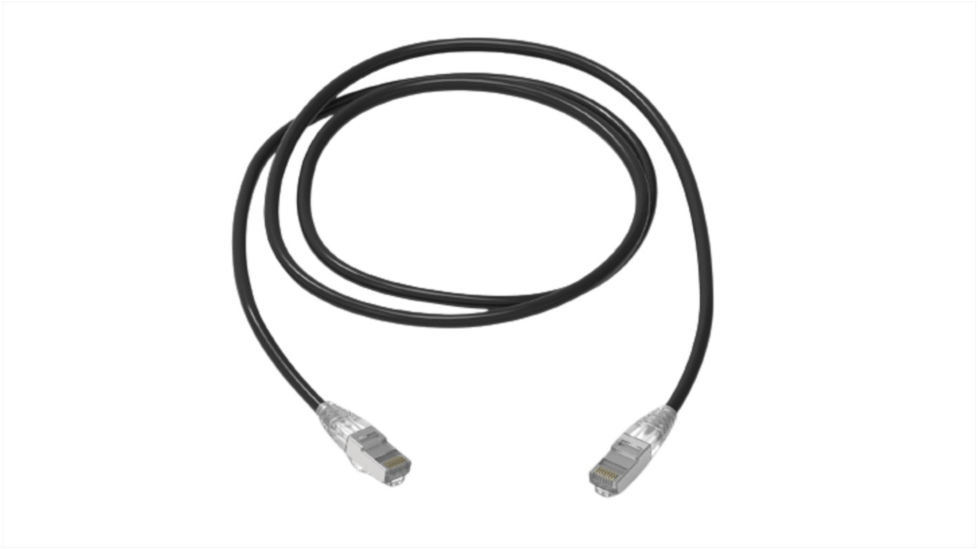 Cable Ethernet Cat6a S/FTP HellermannTyton Connectivity de color Negro, long. 3m