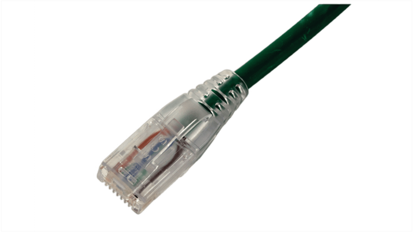HellermannTyton Connectivity Cat6 RJ45 to RJ45 Ethernet Cable, Unshielded, Green, 10m
