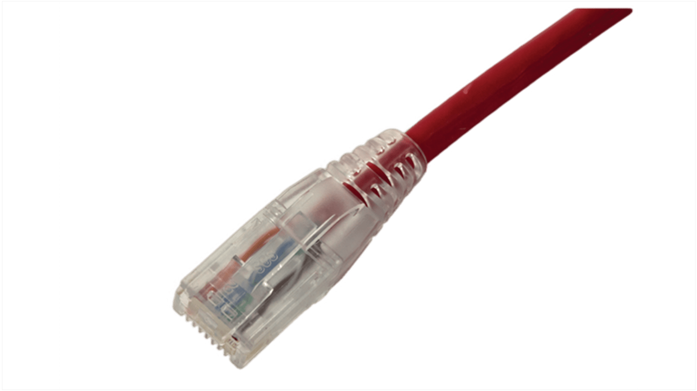 Amphenol Industrial Cat6 RJ45 to RJ45 Ethernet Cable, Unshielded, Red, 10m