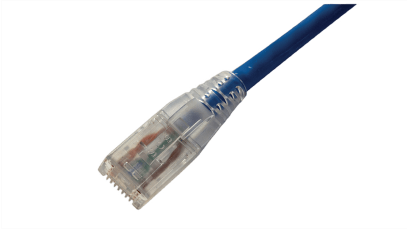 Amphenol Industrial Cat6 RJ45 to RJ45 Ethernet Cable, Unshielded, Blue, 5m