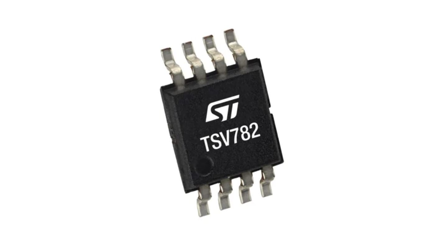 Amplificador operacional TSV782IYST Amplificador de funcionamiento, 2,0 →5,5 V 30MHZ MiniSO8, 8 pines, Entrada /