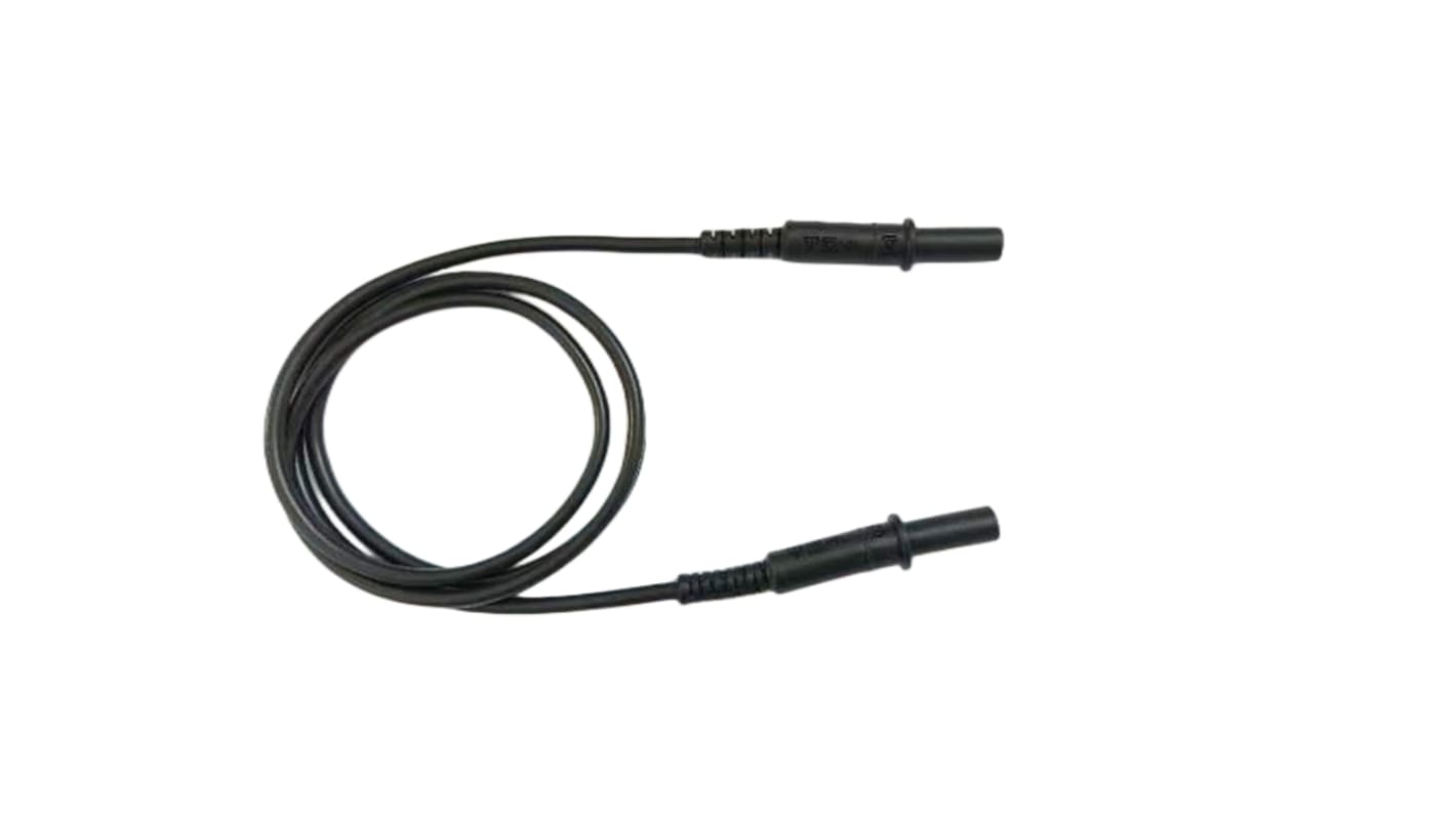 RS PRO Test Leads, 10A, 1000V, Black, 250mm Lead Length