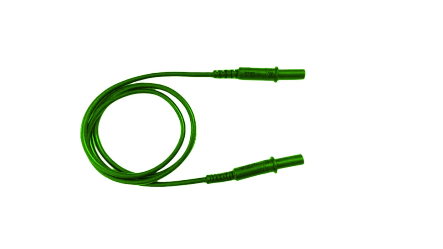 RS PRO Test Leads, 10A, 1000V, Green, 250mm Lead Length