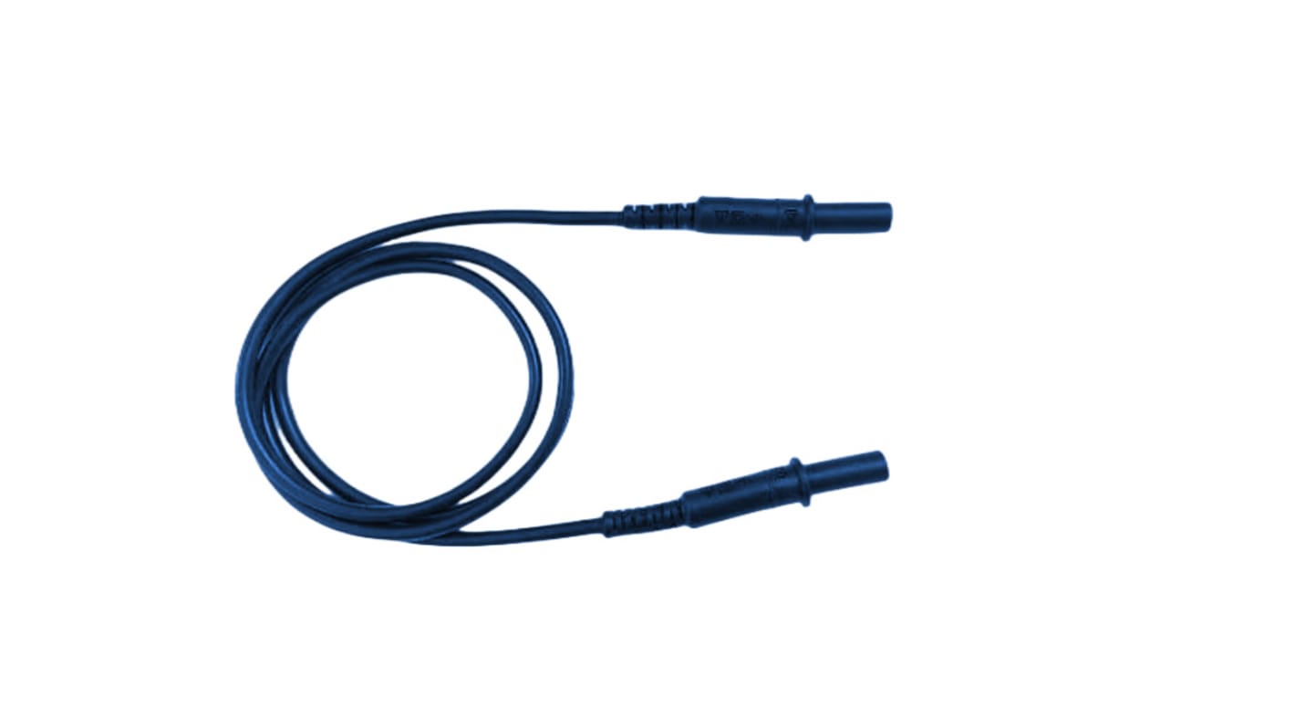 Zkušební vodiče, Modrá, délka kabelů: 500mm, Silikon, úroveň kategorie: CAT II, CAT II 1000V