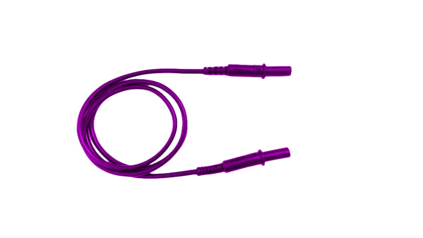 RS PRO Test Leads, 10A, 1000V, Purple, 250mm Lead Length