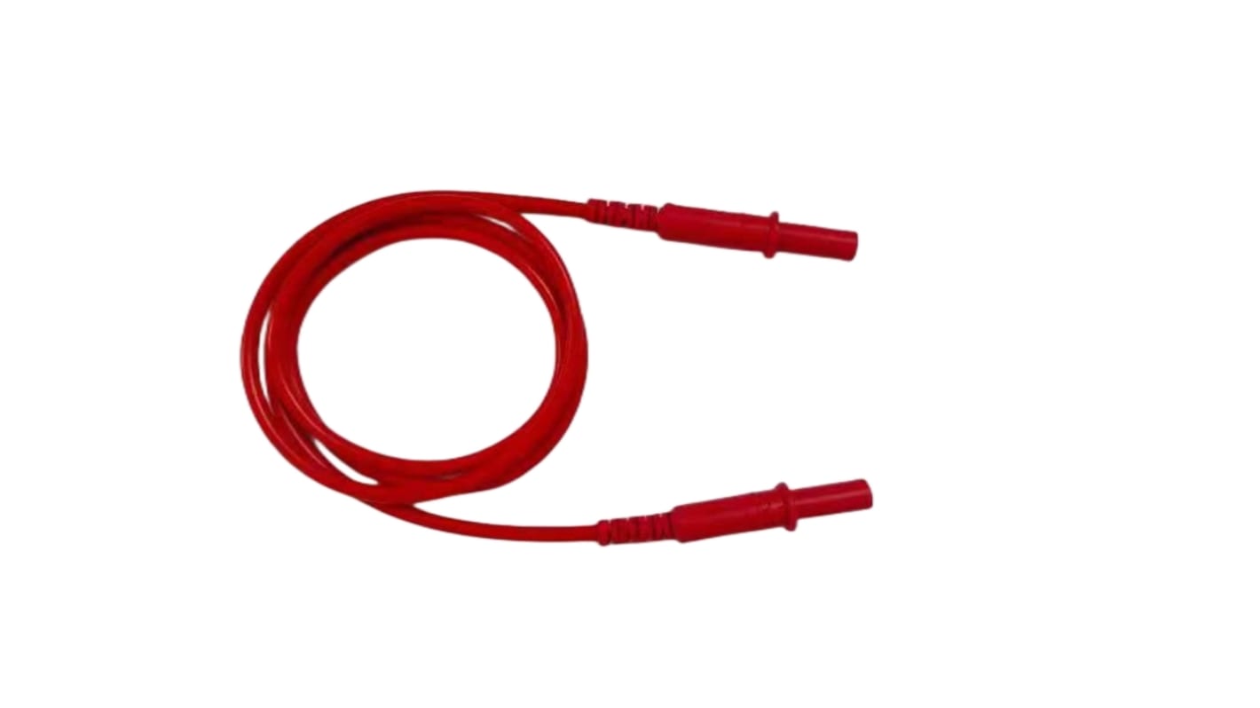 RS PRO Test Leads, 10A, 1000V, Red, 250mm Lead Length