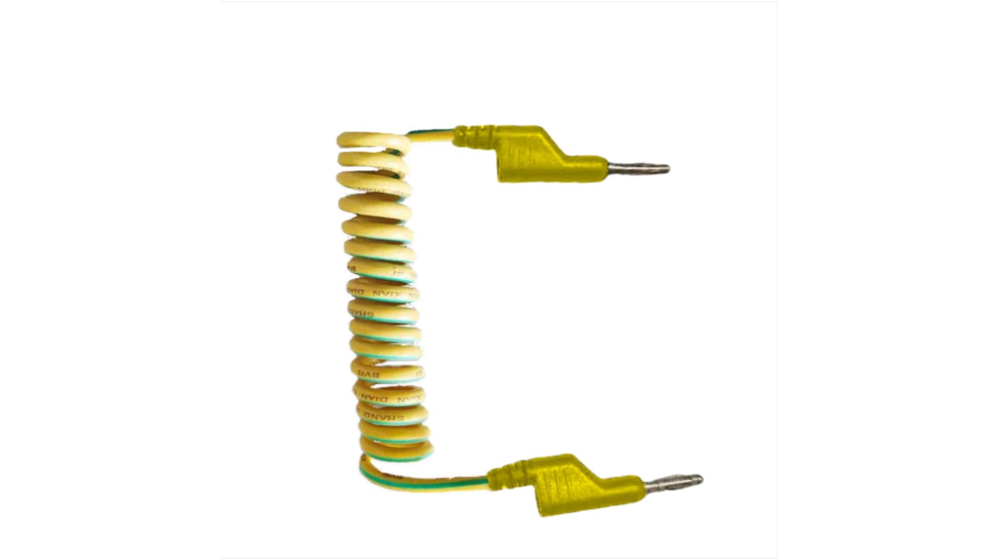 RS PRO Messleitungen, Grün/Gelb Silikon-isoliert 1m, 1000V / 10A