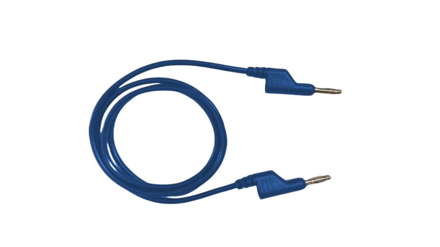 RS PRO Test Leads, 10A, 1000V, Blue, 500mm Lead Length