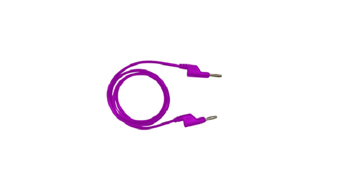 RS PRO Test Leads, 10A, 1000V, Purple, 250mm Lead Length